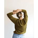 Jenna Knitted Waffle Longsleeve Pullover by Polished Prints