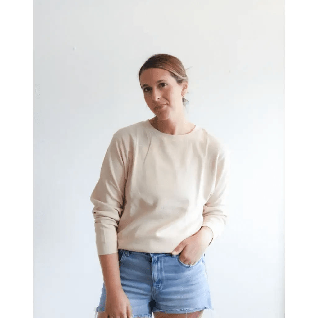Jenna Knitted Waffle Longsleeve Pullover by Polished Prints