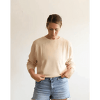 Jenna Knitted Waffle Longsleeve Pullover by Polished Prints
