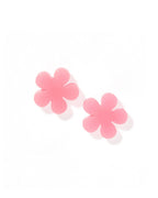 Jenna Stud Earrings - Flower Coral
