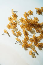 Jenna Stud Earrings - Flower Gold Glitter