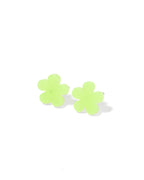 Jenna Stud Earrings - Flower Neon Yellow