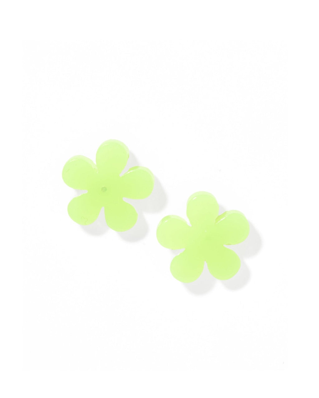 Jenna Stud Earrings - Flower Neon Yellow