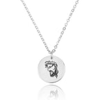 Jesus Engraving Disc Necklace La Vie Bien Jesus Engraving Disc Necklace