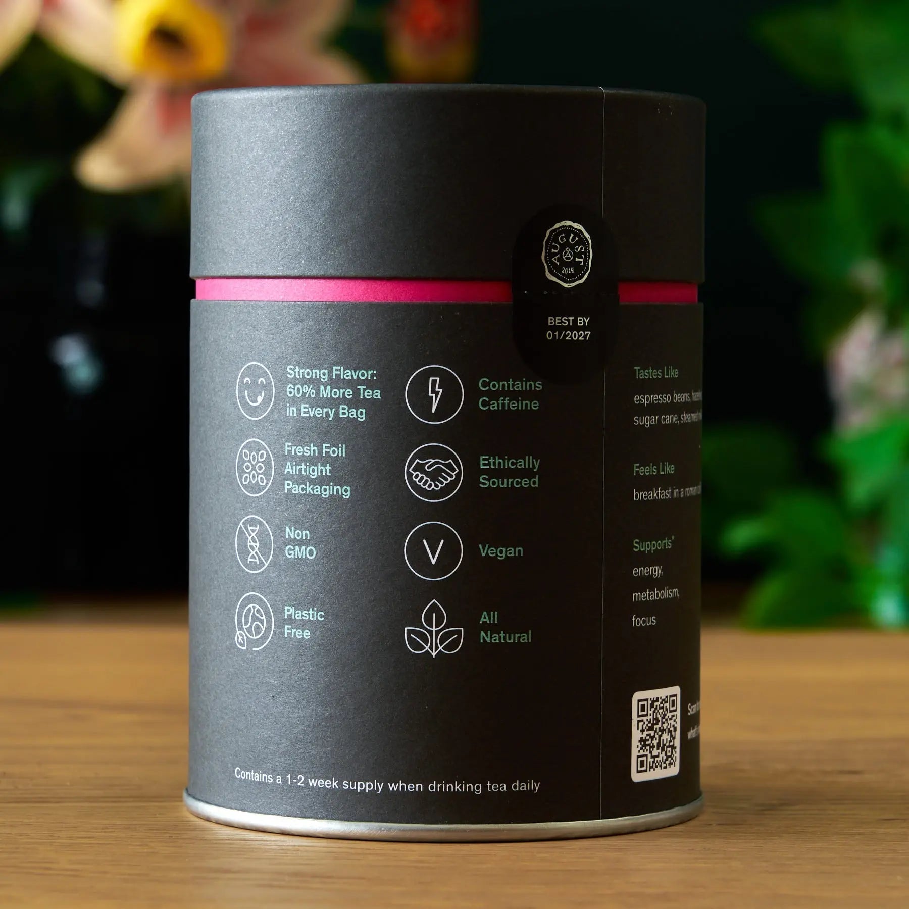 Jet Black - Roasty Coffee Black Tea - 15 Tea Bags Beverages > Teas > Black Teas La Vie Bien Jet Black - Roasty Coffee Black Tea - 15 Tea Bags
