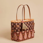 Jetsetter Tote - Pink House Boho Paisley Purses & Bags La Vie Bien Jetsetter Tote - Pink House Boho Paisley