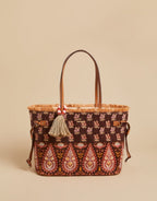 Jetsetter Tote - Pink House Boho Paisley Purses & Bags La Vie Bien Jetsetter Tote - Pink House Boho Paisley