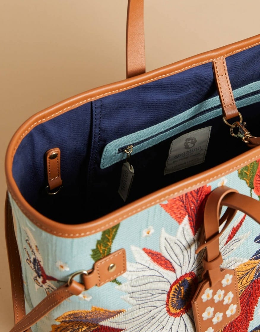 Jetsetter Tote - Riverside Station Vintage Floral Purses & Bags La Vie Bien Jetsetter Tote - Riverside Station Vintage Floral