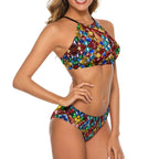 Jewel Pattern Halter Bikini – Adjustable Two Piece Swimsuit by SALE-Personal Design