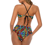 Jewel Pattern Halter Bikini – Adjustable Two Piece Swimsuit by SALE-Personal Design