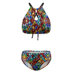 Jewel Pattern Halter Bikini – Adjustable Two Piece Swimsuit by SALE-Personal Design