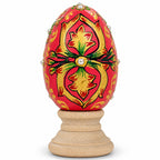 Jeweled Embossed Oriental Red Flower Wooden Easter Egg 3 Inches Easter Eggs > Wooden > Singles La Vie Bien Jeweled Embossed Oriental Red Flower Wooden Easter Egg 3 Inches