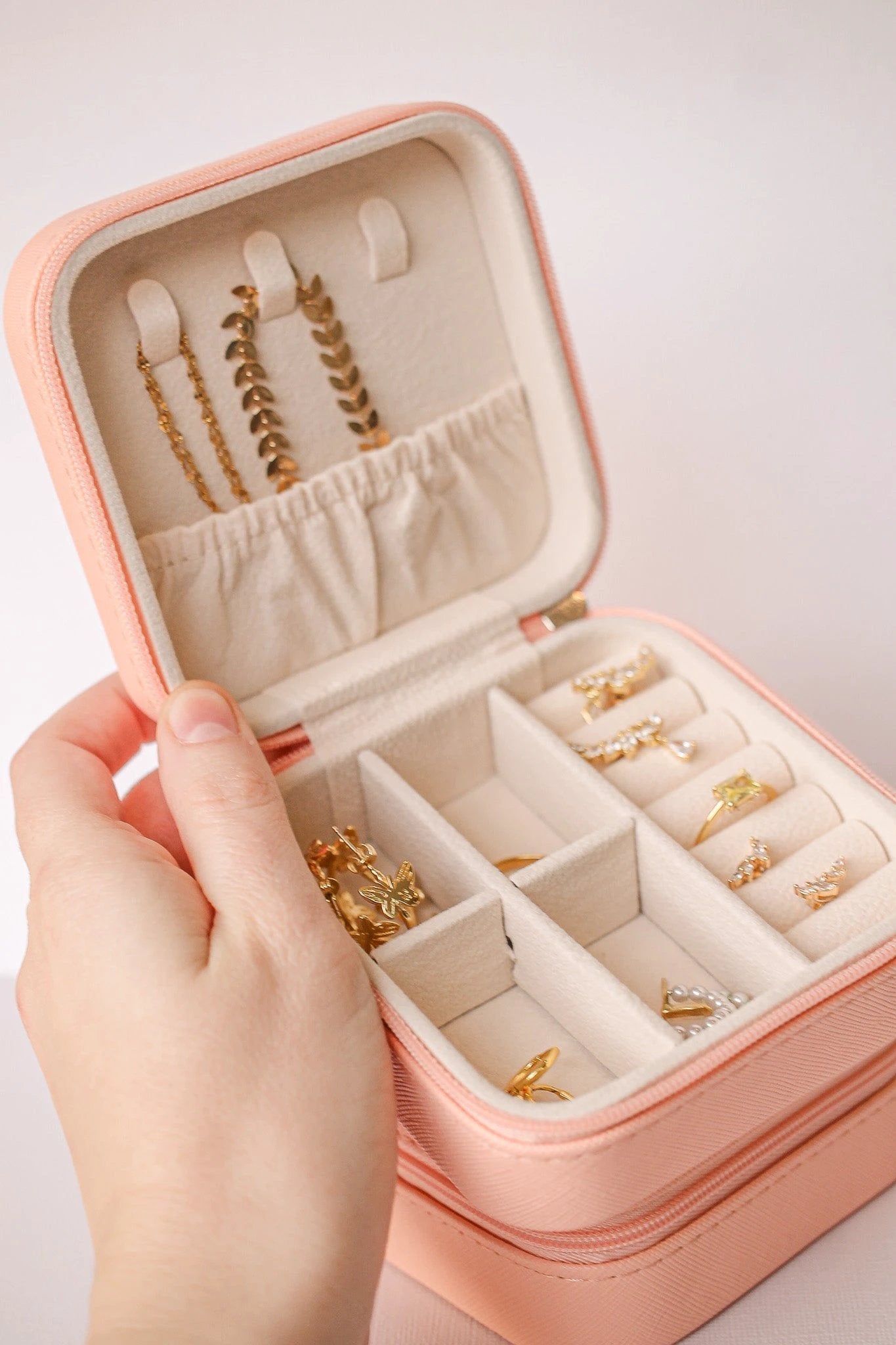 Jewelry Travel Case in Peach by Rose & Clay