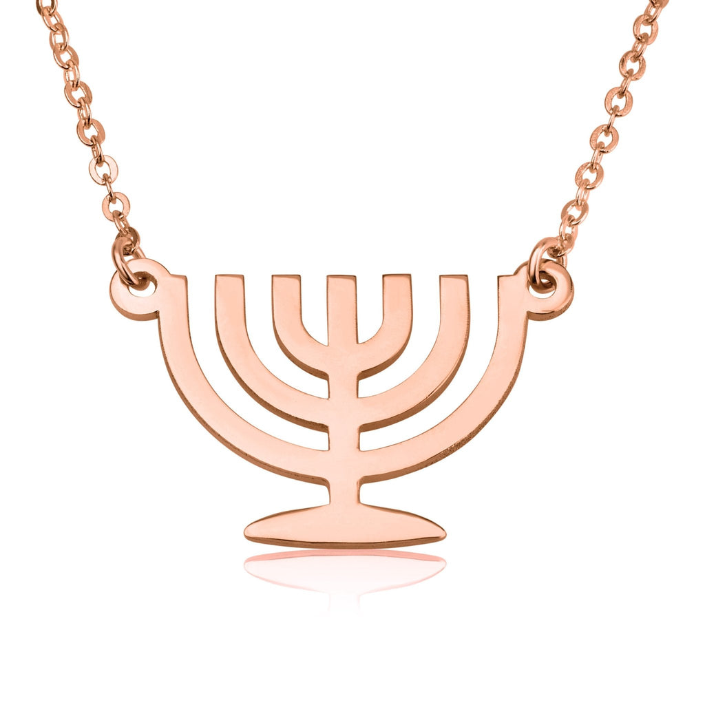 Jewish Menorah Necklace La Vie Bien Jewish Menorah Necklace