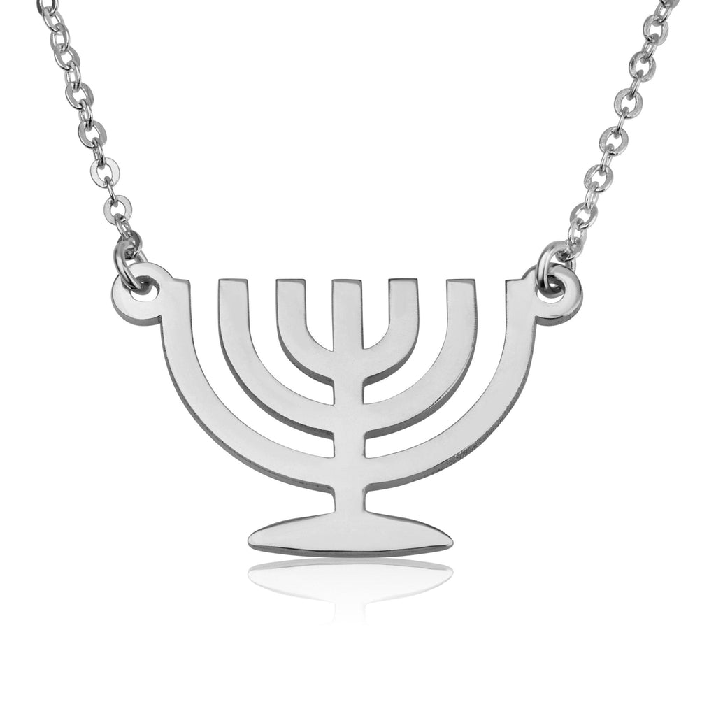 Jewish Menorah Necklace La Vie Bien Jewish Menorah Necklace