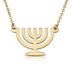 Jewish Menorah Necklace La Vie Bien Jewish Menorah Necklace
