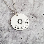 Jewish Pride Star of David Personalized Necklace by Salt Sparkle Shalom