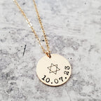 Jewish Pride Star of David Personalized Necklace by Salt Sparkle Shalom