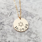 Jewish Pride Star of David Personalized Necklace by Salt Sparkle Shalom