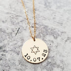 Jewish Pride Star of David Personalized Necklace by Salt Sparkle Shalom