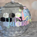 Jewnicorn Rainbow Disco Ball Drink Tumbler by Salt Sparkle Shalom