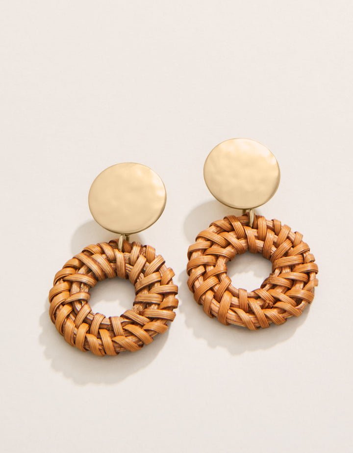 Joanne Wicker Earrings Brown Earrings La Vie Bien Joanne Wicker Earrings Brown