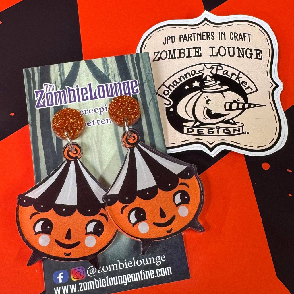 Johanna Parker Design Halloween Carnival Earrings - PUMPKIN Earrings La Vie Bien Johanna Parker Design Halloween Carnival Earrings - PUMPKIN