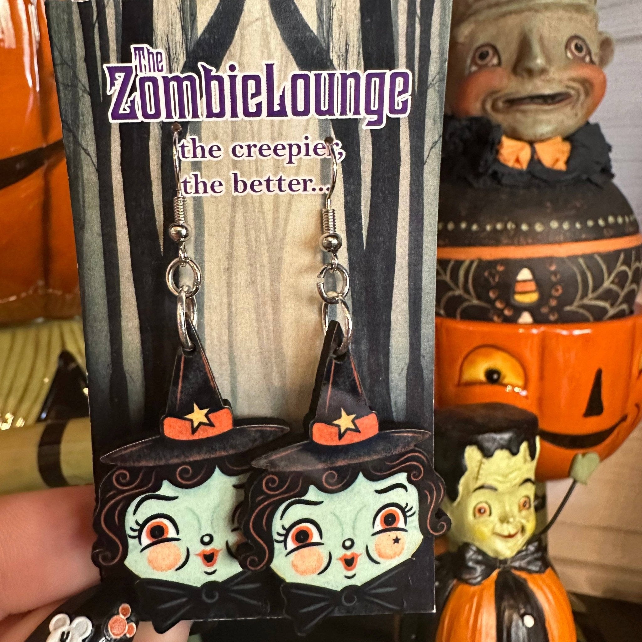 Johanna Parker Hilda Witch Hanging Earrings Earrings La Vie Bien Johanna Parker Hilda Witch Hanging Earrings