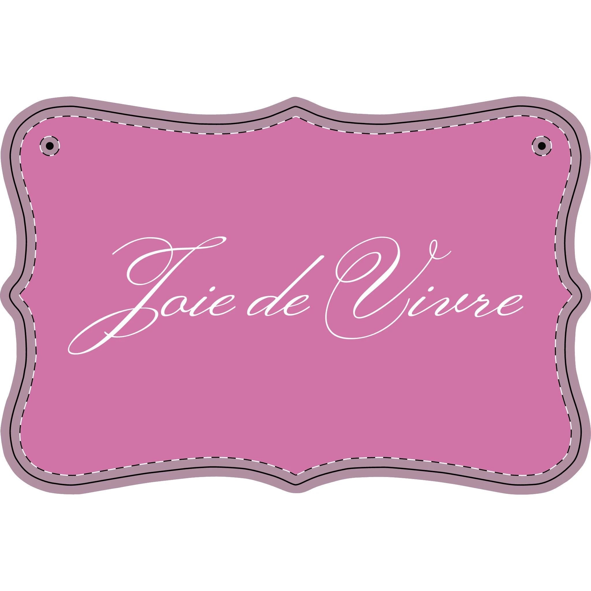 Joie de Vivre Wood Panel Painting — Rustic Home Wall Decor Sign by Printify