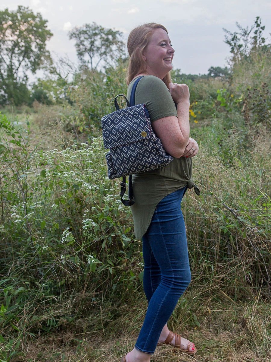 Journeyer Backpack - Woven Geometrics by Fair Anita