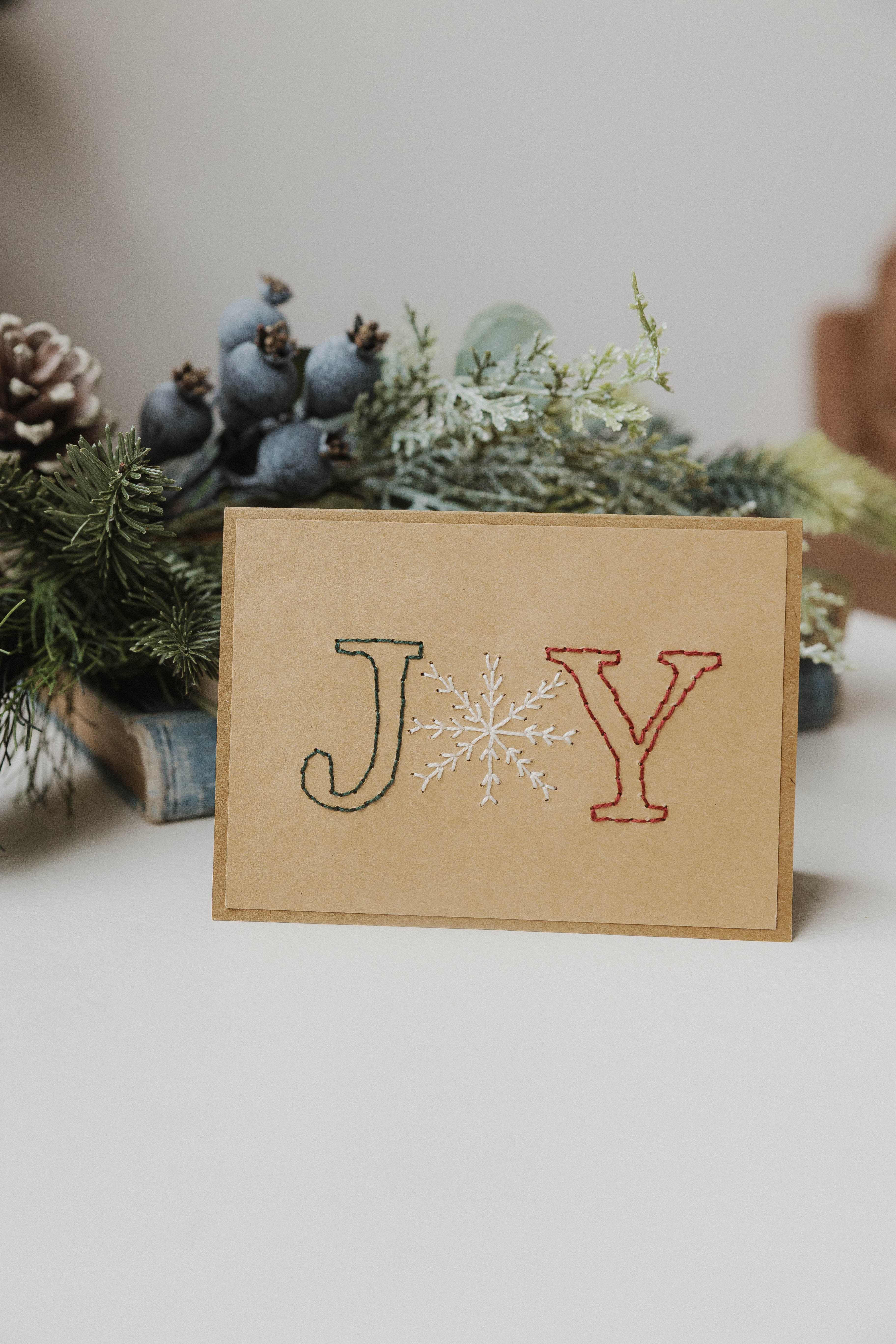 Joy Snowflake Greeting Cards