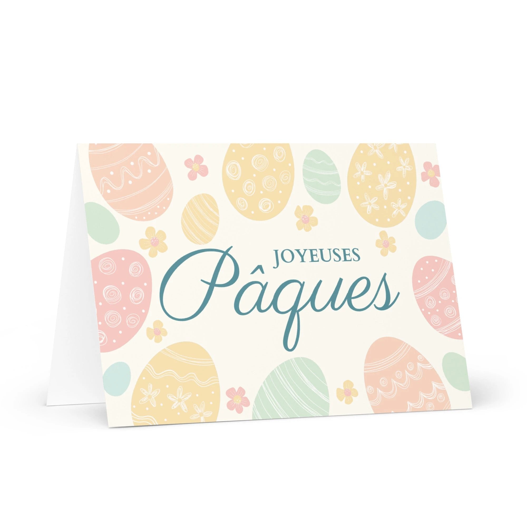Joyeuses Pâques French Easter blank Greeting card with envelope by La Vie Bien