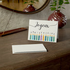 Joyeux Anniversaire French Birthday Card, Colorful Candles by Printify