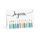 Joyeux Anniversaire French Birthday Card, Colorful Candles by Printify