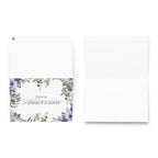 Joyeux anniversaire French Happy Anniversary Greeting card, purple and green elegant floral border design, envelope included Greeting card La Vie Bien Joyeux anniversaire French Happy Anniversary Greeting card, purple and green elegant floral border design, envelope included