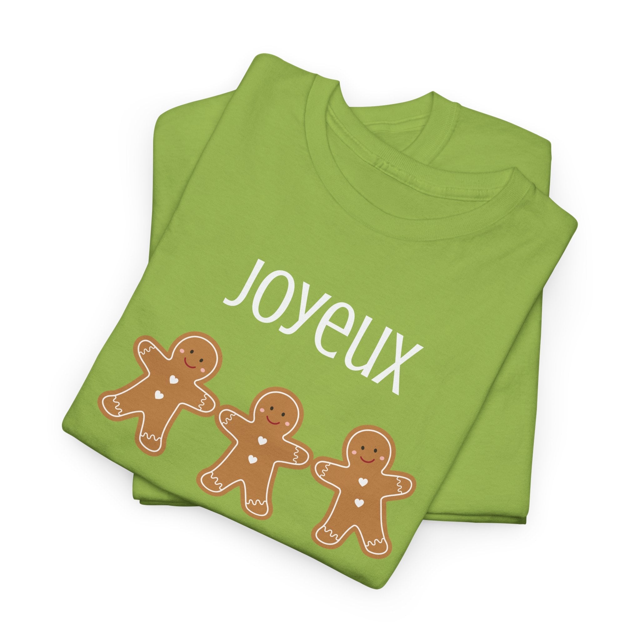 Joyeux French Gingerbread Buddies Tee, French unisex Noel t-shirt T-Shirt La Vie Bien Joyeux French Gingerbread Buddies Tee, French unisex Noel t-shirt