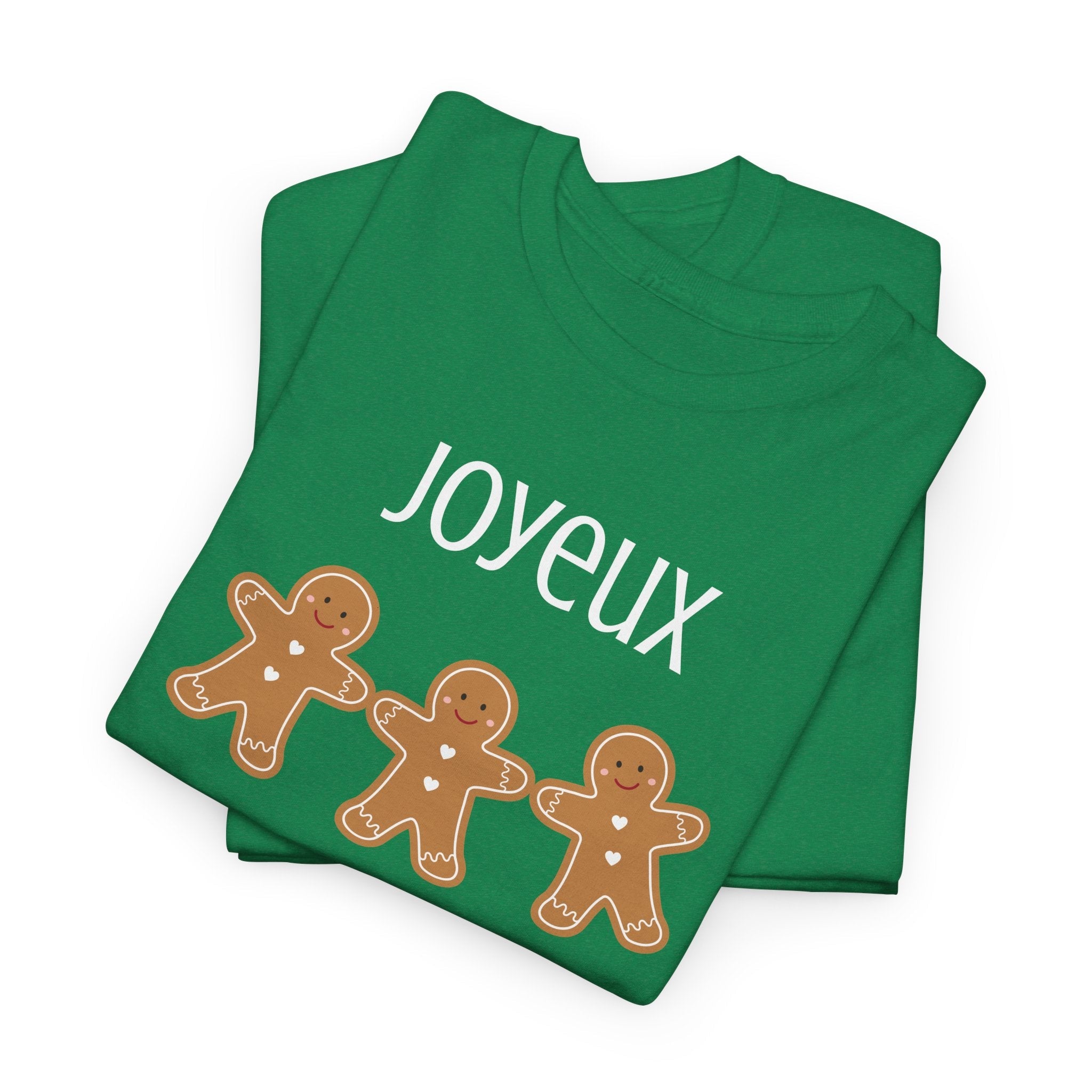 Joyeux French Gingerbread Buddies Tee, French unisex Noel t-shirt T-Shirt La Vie Bien Joyeux French Gingerbread Buddies Tee, French unisex Noel t-shirt