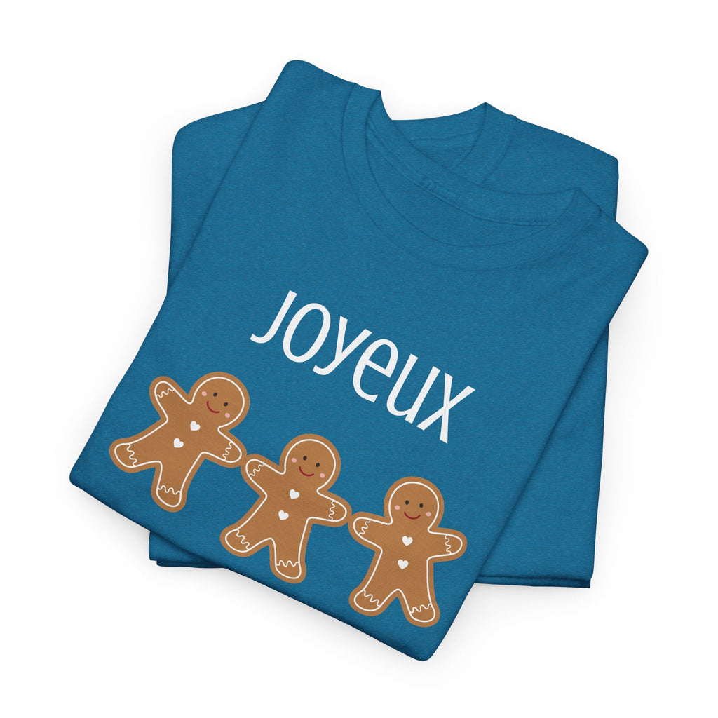 Joyeux French Gingerbread Buddies Tee, French unisex Noel t-shirt T-Shirt La Vie Bien Joyeux French Gingerbread Buddies Tee, French unisex Noel t-shirt