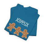 Joyeux French Gingerbread Buddies Tee, French unisex Noel t-shirt T-Shirt La Vie Bien Joyeux French Gingerbread Buddies Tee, French unisex Noel t-shirt