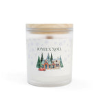 Joyeux Noël Frosted Glass Candle — 11oz Holiday Cottage Scented Candle Home Decor La Vie Bien Joyeux Noël Frosted Glass Candle — 11oz Holiday Cottage Scented Candle