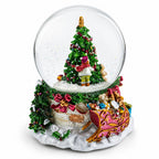 Joyful Children Adorning Christmas Tree: Musical Water Snow Globe Snow Globes > Winter Villages La Vie Bien Joyful Children Adorning Christmas Tree: Musical Water Snow Globe