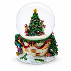 Joyful Children Adorning Christmas Tree: Musical Water Snow Globe Snow Globes > Winter Villages La Vie Bien Joyful Children Adorning Christmas Tree: Musical Water Snow Globe