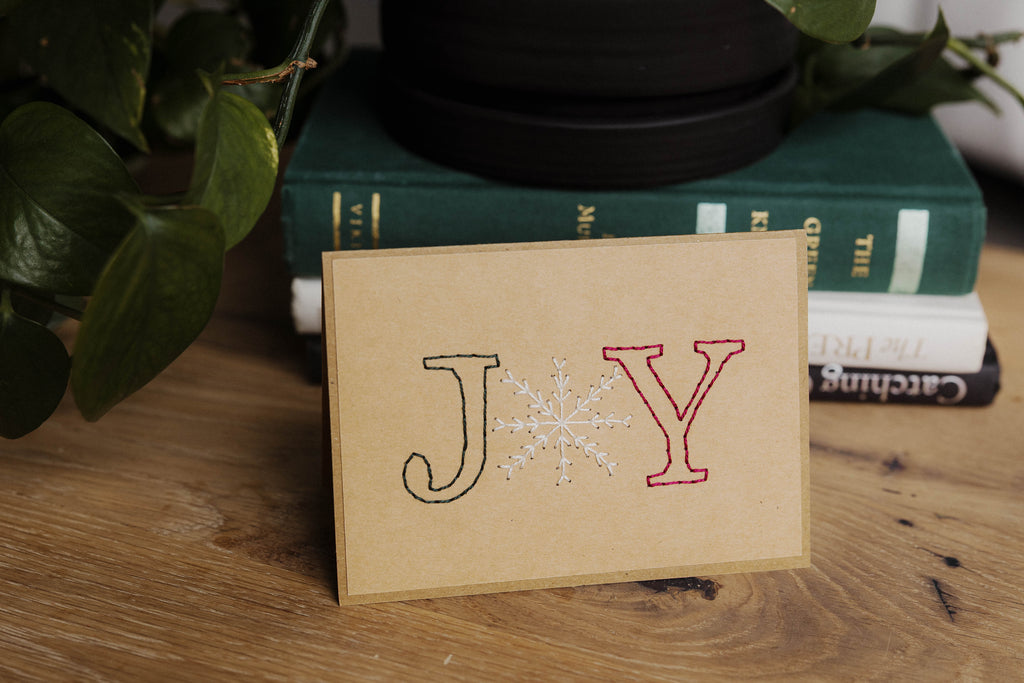 Joy Snowflake Greeting Cards