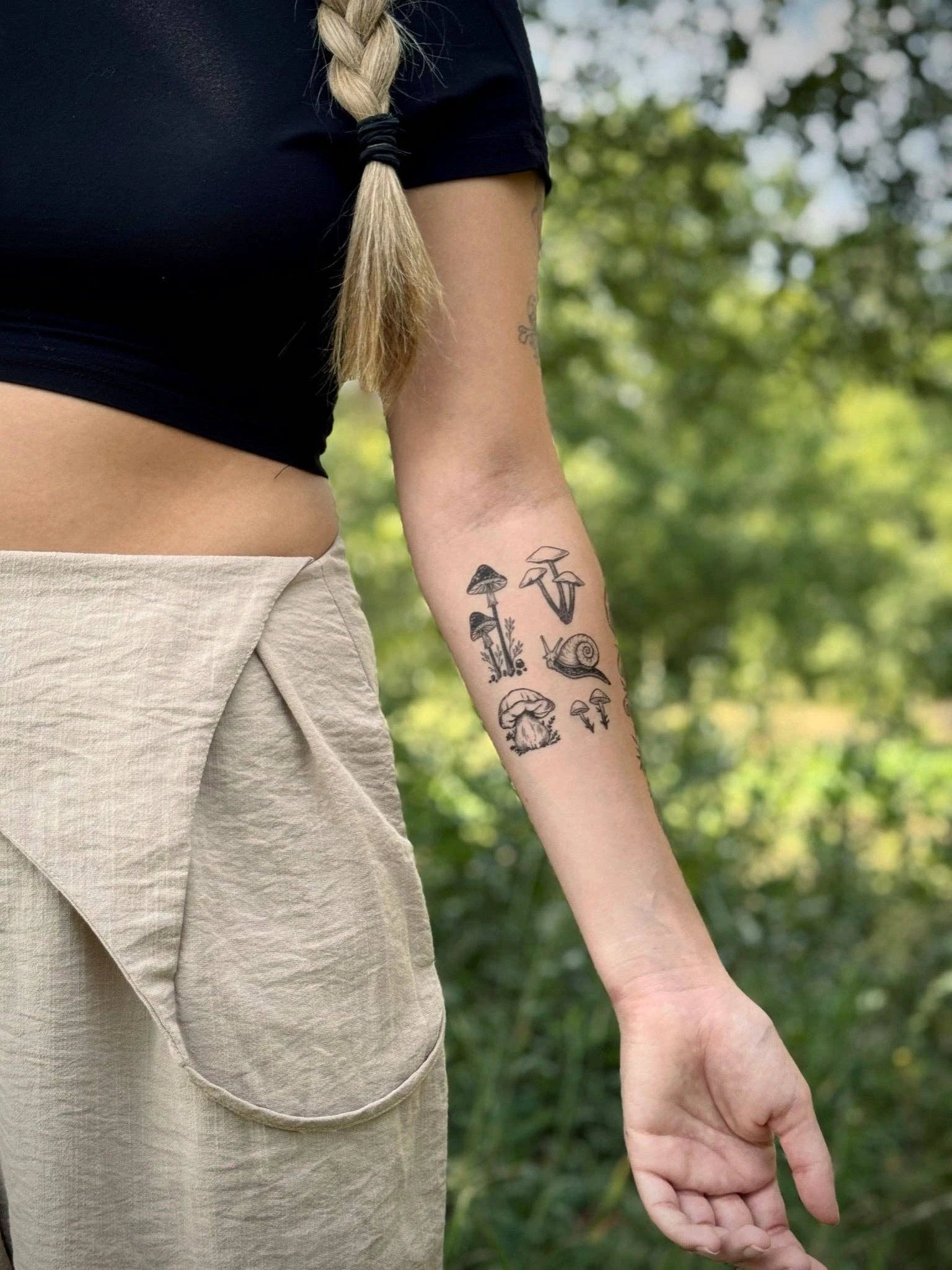 Little Mushrooms Temporary Tattoo by JT Trading Post