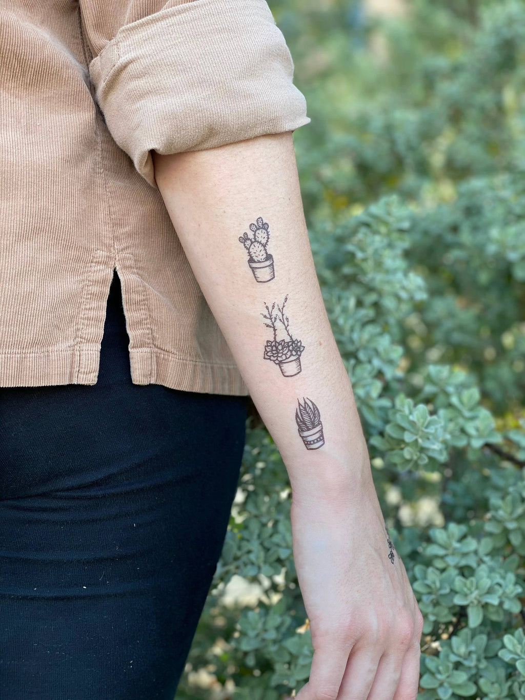 Potted Cactus Temporary Tattoo by JT Trading Post