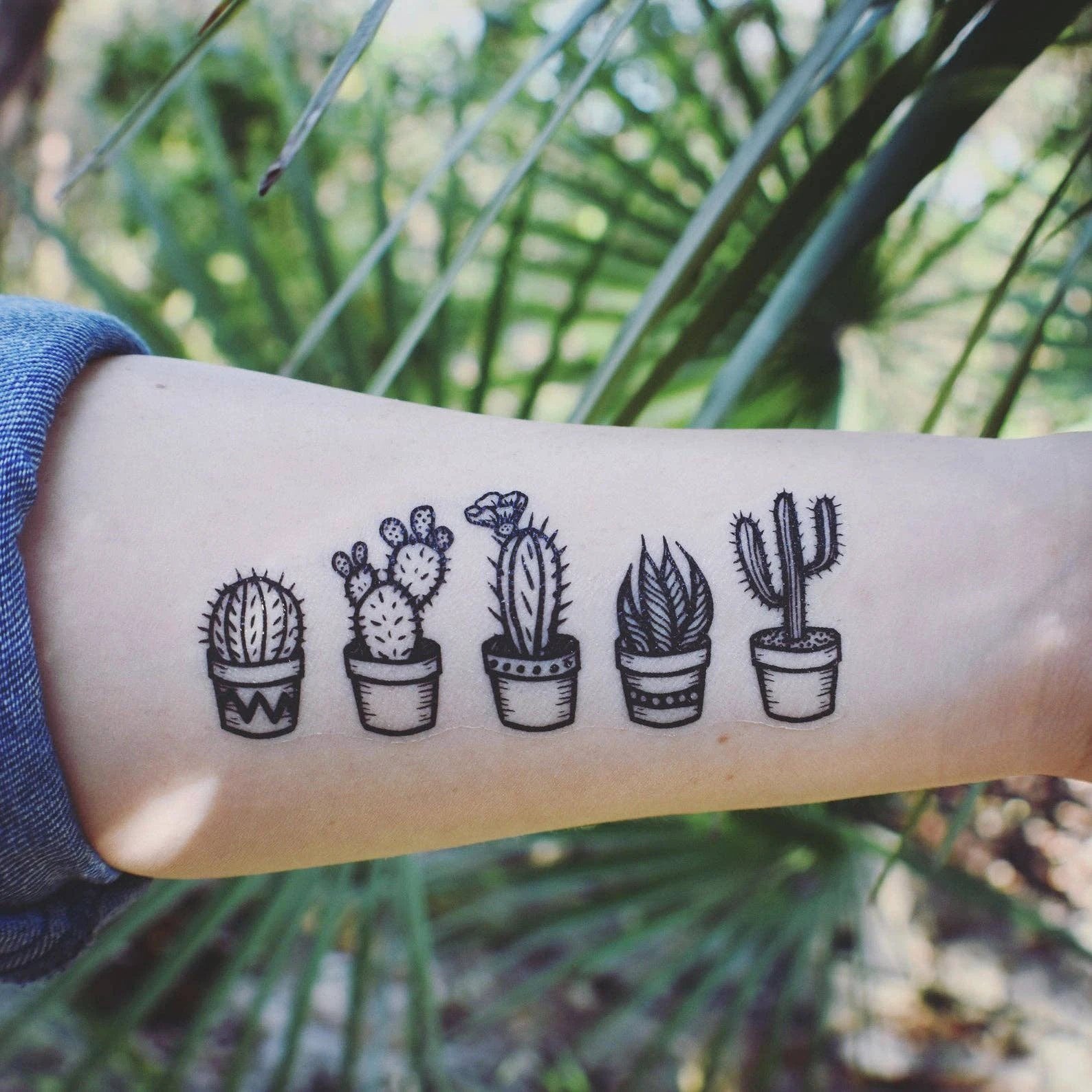 Potted Cactus Temporary Tattoo by JT Trading Post