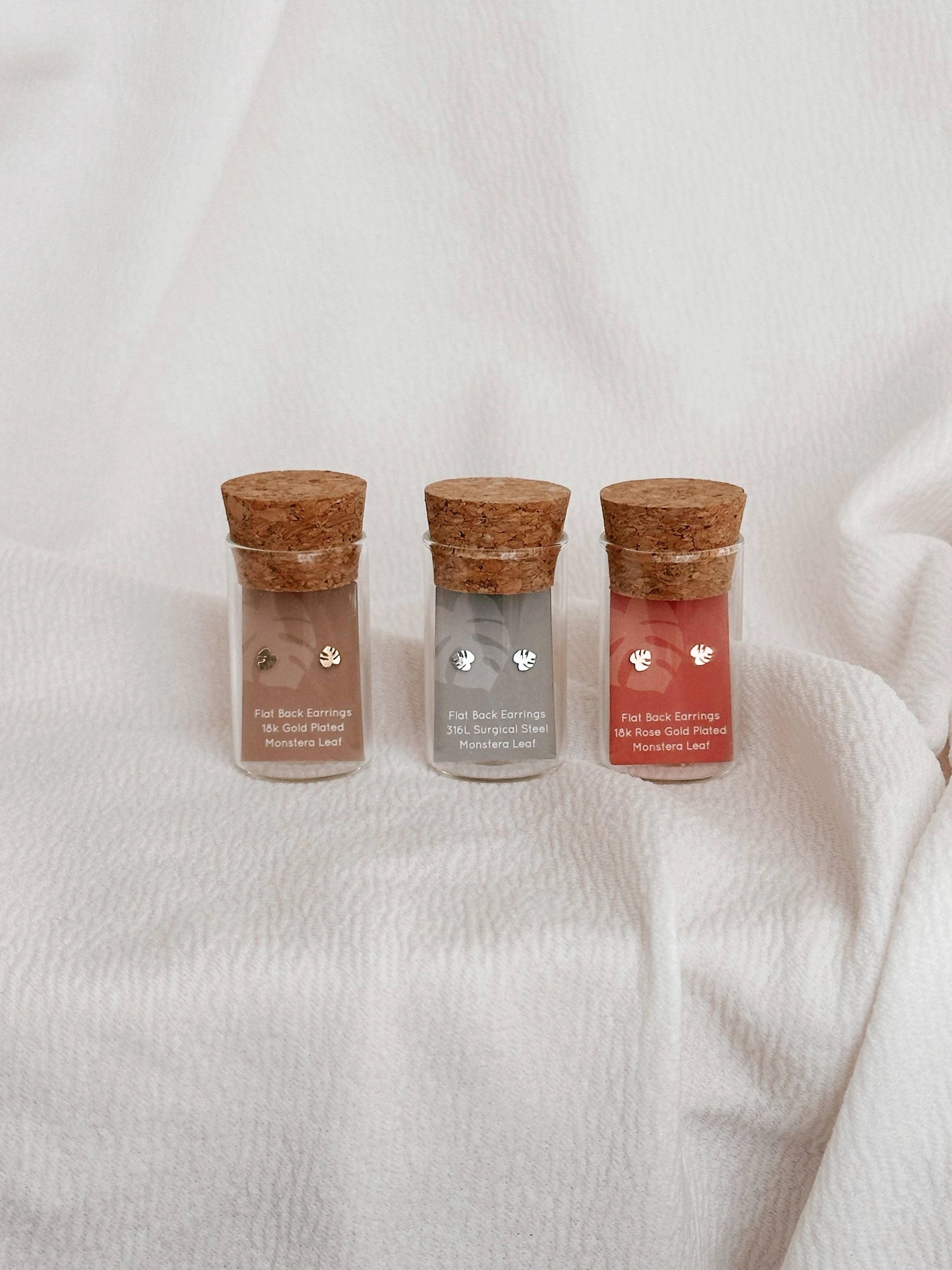 Flat Back Teeny Tiny Monstera Deliciosa Plant Studs by JT Trading Post