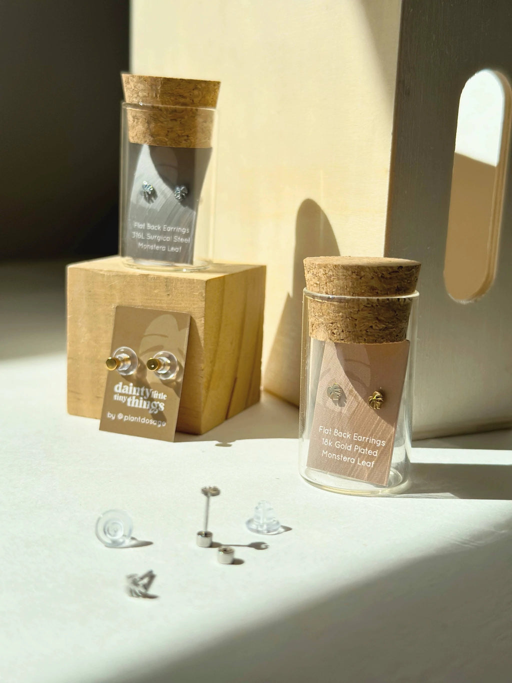 Flat Back Teeny Tiny Monstera Deliciosa Plant Studs by JT Trading Post