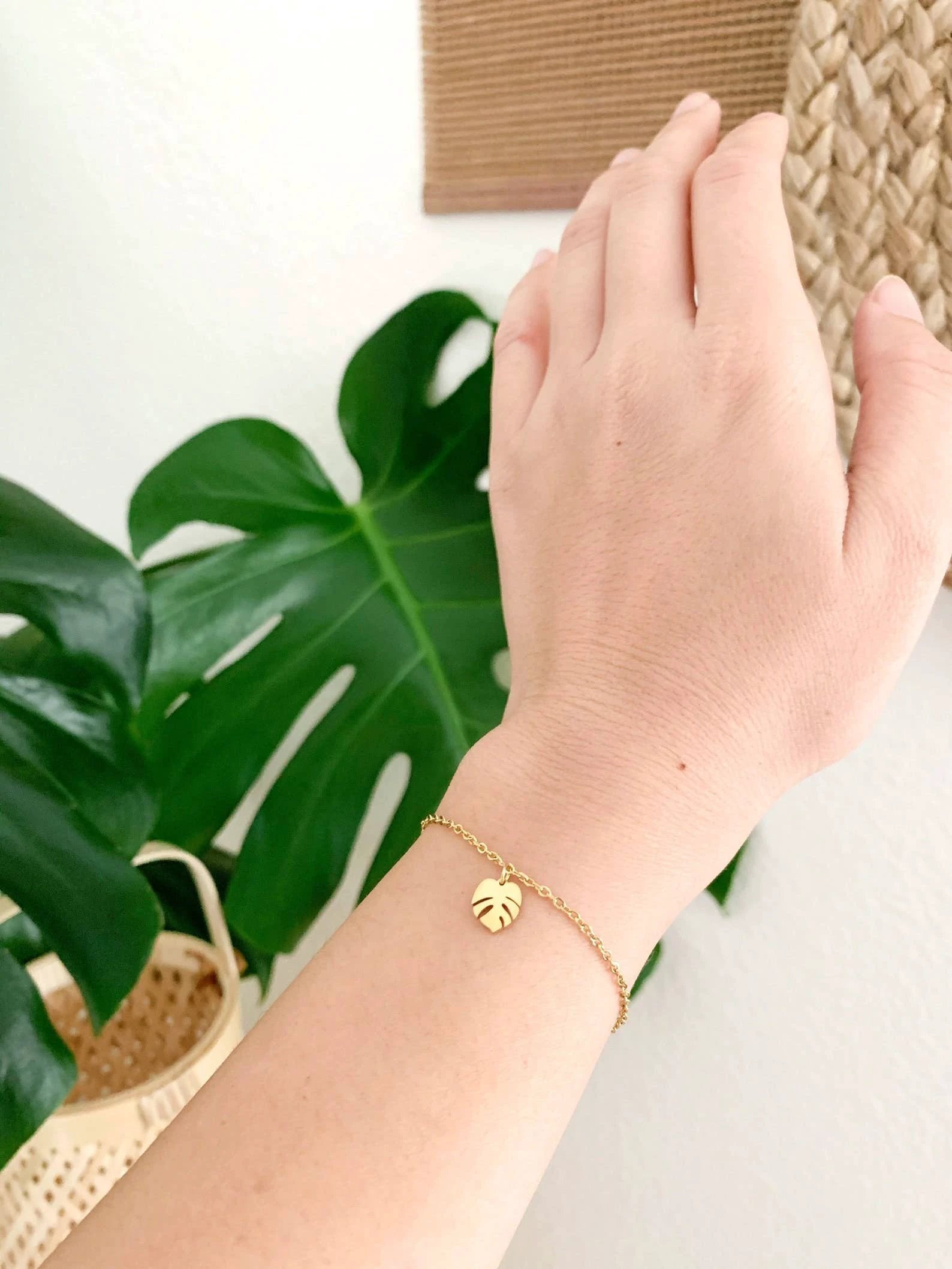 Monstera Deliciosa Charm Bracelet by JT Trading Post