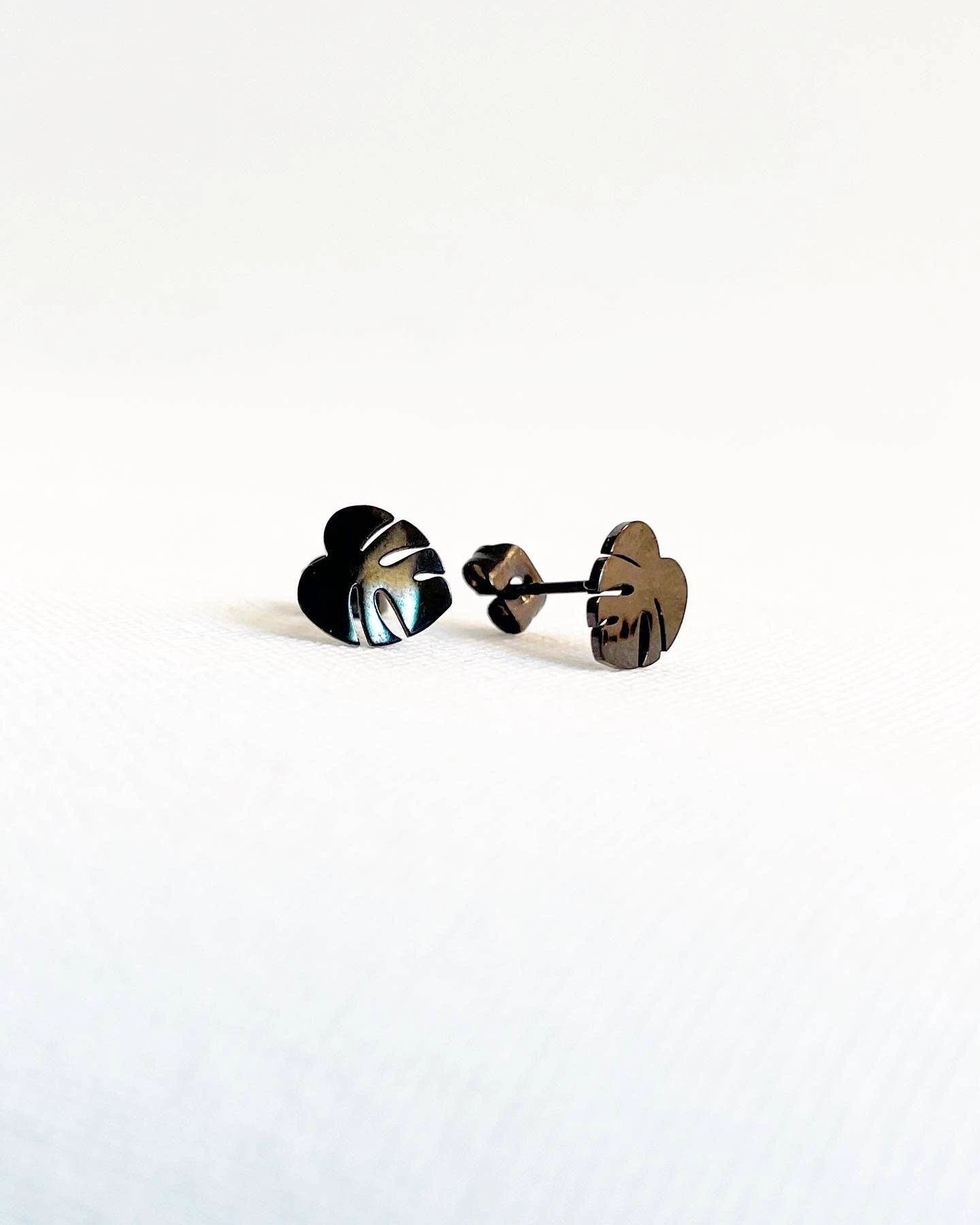 Monstera Deliciosa Plant Studs by JT Trading Post